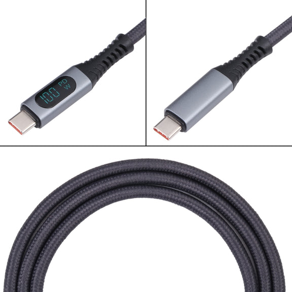 10Gbps 8K USB-C/Type-C to USB-C/Type-C Digital Video Cable Compatible with USB 3.2, Length: 1m (Black)