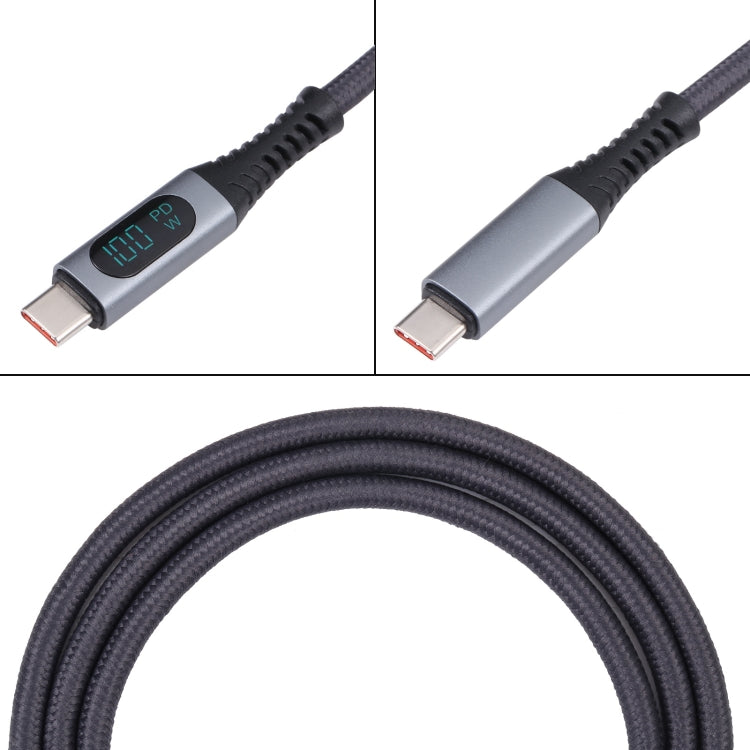 10Gbps 8K USB-C/Type-C to USB-C/Type-C Digital Video Cable Compatible with USB 3.2, Length: 1m (Black)