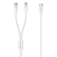 WK WDC-176 100W 2 in 1 USB-C/Type-C to USB-C/Type-C+8 Pin Multifunctional Fast Charging Data Cable,Length: 1.2m - Multifunctional Cable by WK | Online Shopping South Africa | PMC TechLife | Buy Now Pay Later Mobicred