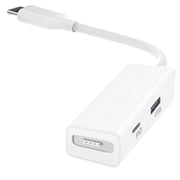 3 in 1 MagSafe 1 / 2 + PD Port + USB to USB-C / Type-C Converter Adapter (White)