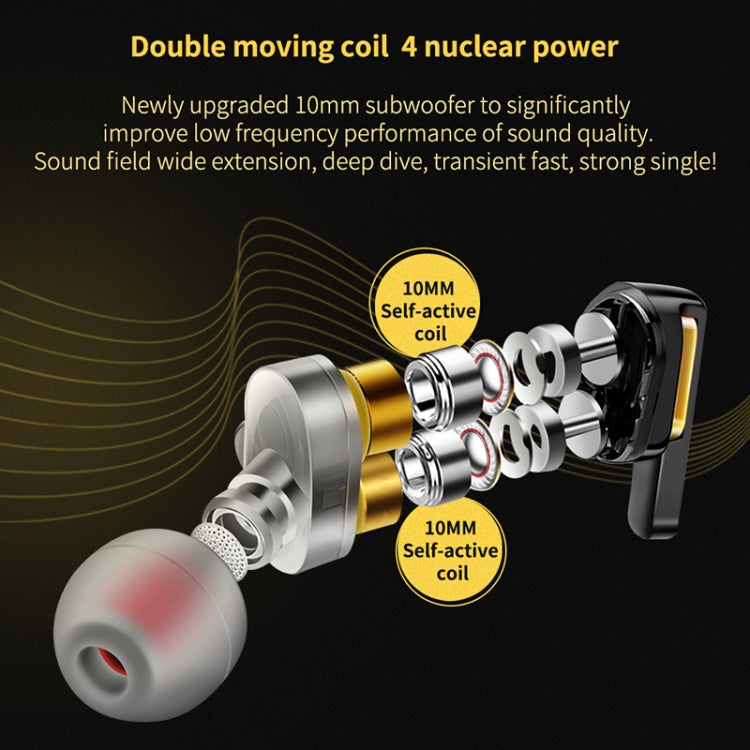 QKZ CK3 HIFI In-ear Four-unit Music Headphones (White)