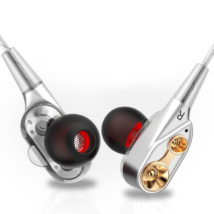 QKZ CK8 HiFi In-ear Four Unit Sports Music Headphones (Silver)