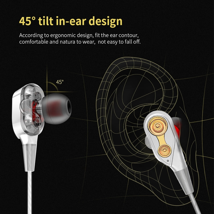 QKZ CK8 HiFi In-ear Four Unit Sports Music Headphones (White)