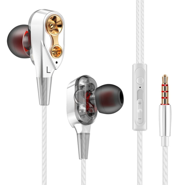 QKZ CK8 HiFi In-ear Four Unit Sports Music Headphones (White)