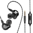 QKZ CK9 HiFi In-ear Four Unit Sports Music Headphones (Black) - Sport Earphone by QKZ | Online Shopping South Africa | PMC TechLife | Buy Now Pay Later Mobicred