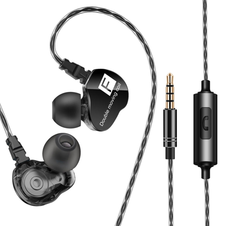 QKZ CK9 HiFi In-ear Four Unit Sports Music Headphones (Black)