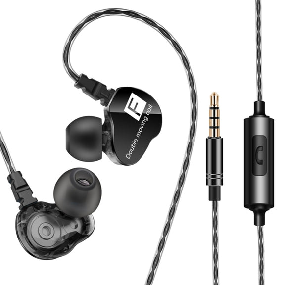 QKZ CK9 HiFi In-ear Four Unit Sports Music Headphones (Black)