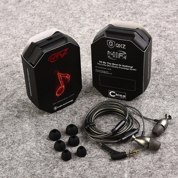 QKZ DM2 High Quality In-ear Sports Music Headphones, Microphone Version