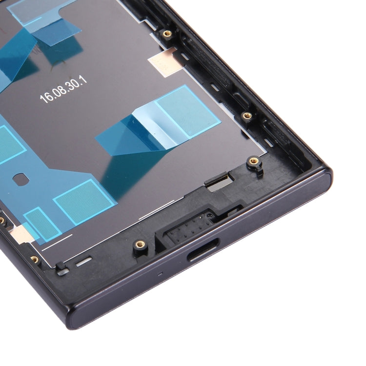 Back Battery Cover + Back Battery Bottom Cover + Middle Frame for Sony Xperia XZ(Black)