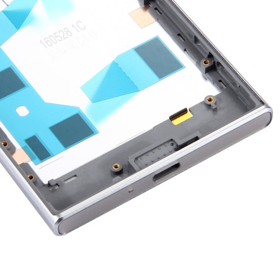 Back Battery Cover + Back Battery Bottom Cover + Middle Frame for Sony Xperia XZ(Silver)