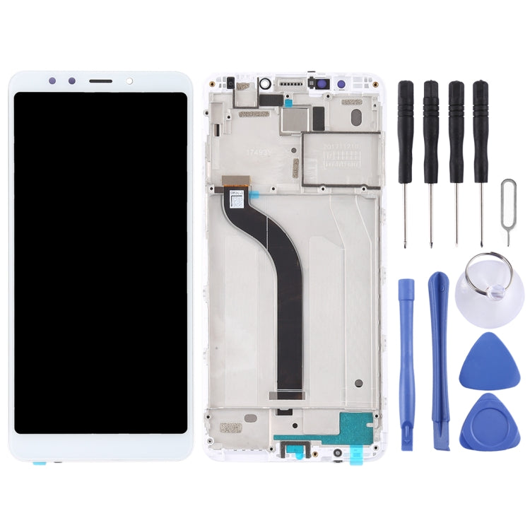 TFT LCD Screen for Xiaomi Redmi 5 Digitizer Full Assembly with Frame(White)
