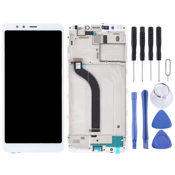 TFT LCD Screen for Xiaomi Redmi 5 Digitizer Full Assembly with Frame(White)
