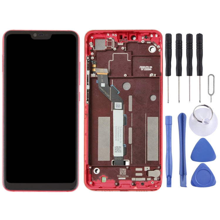 TFT LCD Screen for Xiaomi Mi 8 Lite Digitizer Full Assembly with Frame(Red)