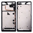 Single SIM Front Housing LCD Frame Bezel for Sony Xperia Z3(Black) - Frame Bezel Plate by PMC TechLife | Online Shopping South Africa | PMC TechLife