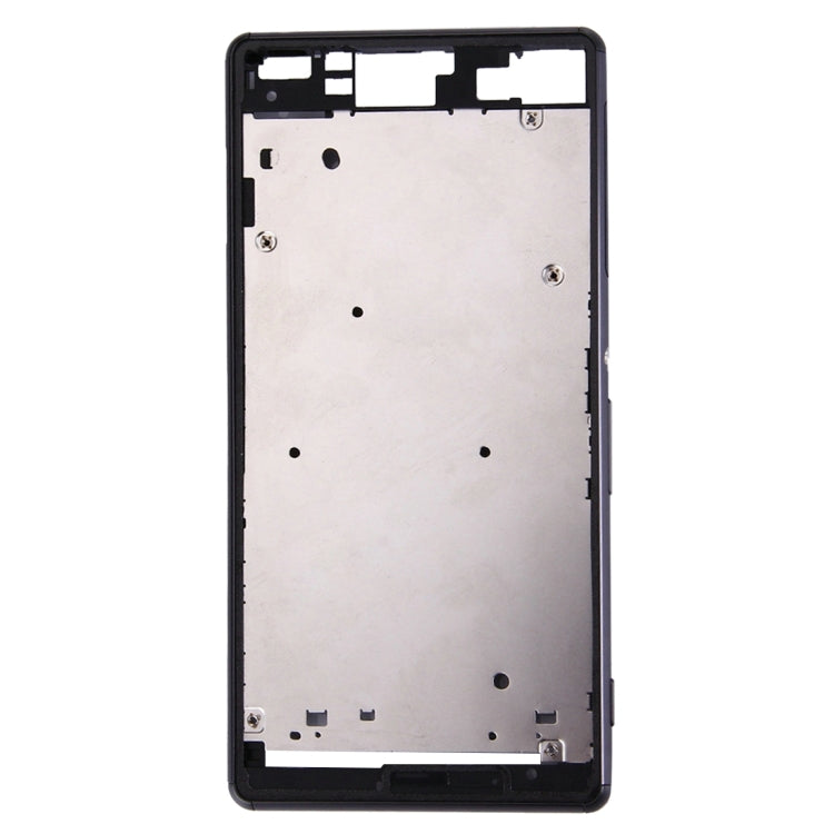 Single SIM Front Housing LCD Frame Bezel for Sony Xperia Z3(Black)