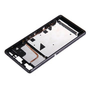 Single SIM Front Housing LCD Frame Bezel for Sony Xperia Z3(Black)