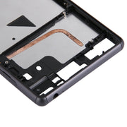 Single SIM Front Housing LCD Frame Bezel for Sony Xperia Z3(Black)