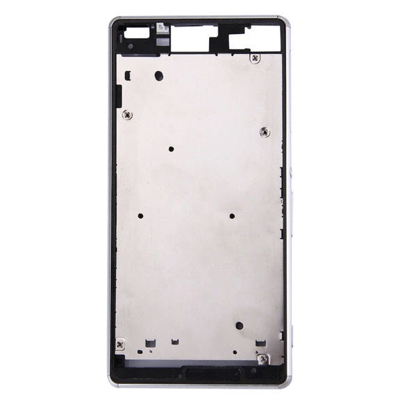 Single SIM Front Housing LCD Frame Bezel for Sony Xperia Z3(White)