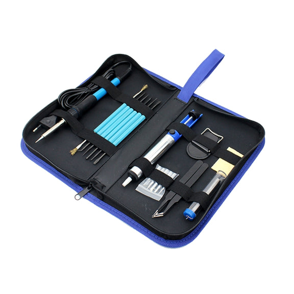 JIAFA JF-8125 18 in 1 Soldering Iron Tool Set with Bag, EU Plug(Black)