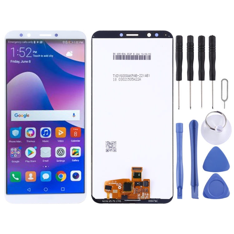 OEM LCD Screen for Huawei Y7 Prime (2018) with Digitizer Full Assembly (White)