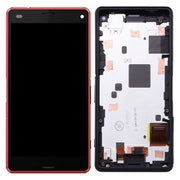 OEM LCD Screen for Sony Xperia Z3 Mini Compact Digitizer Full Assembly with Frame(Red)