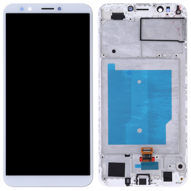 OEM LCD Screen for Huawei Y7 (2018) Digitizer Full Assembly with Frame (White)