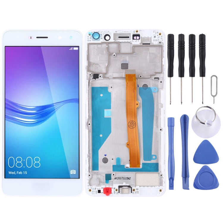OEM LCD Screen for Huawei Y5 (2017) Digitizer Full Assembly with Frame (White)