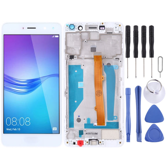 OEM LCD Screen for Huawei Y5 (2017) Digitizer Full Assembly with Frame (White)