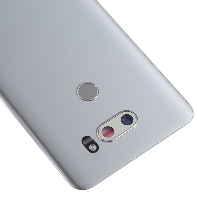 Battery Back Cover with Camera Lens & Fingerprint Sensor for LG V30 / VS996 / LS998U / H933 / LS998U / H930(Silver)