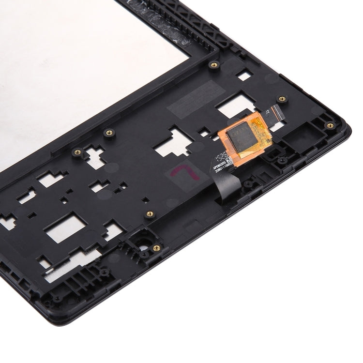 OEM LCD Screen for Lenovo A8-50 Tablet with Digitizer Full Assembly with Frame (Black)