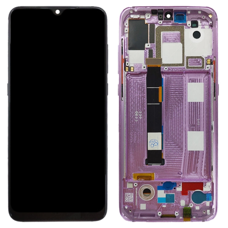 OLED LCD Screen for Xiaomi Mi 9 Digitizer Full Assembly with Frame(Pink)