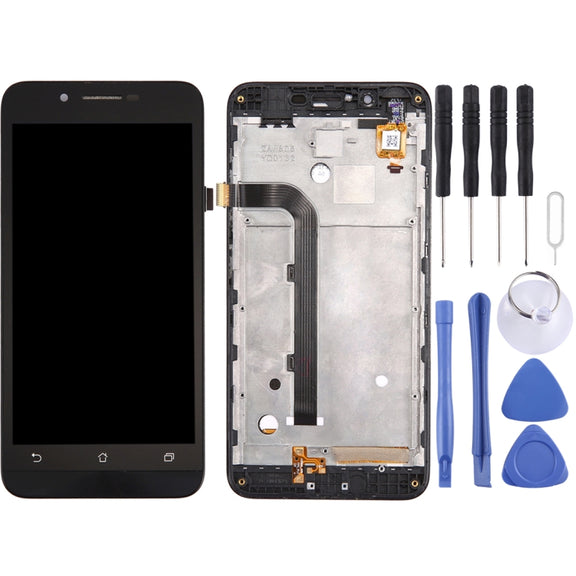 OEM LCD Screen for Asus ZenFone Go / ZC500TG / Z00VD  Digitizer Full Assembly with Frame���Black)