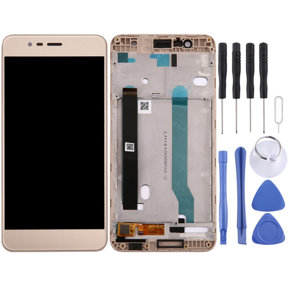 OEM LCD Screen for Asus ZenFone 3 Max / ZC520TL / X008D Digitizer Full Assembly with Frame���Gold)