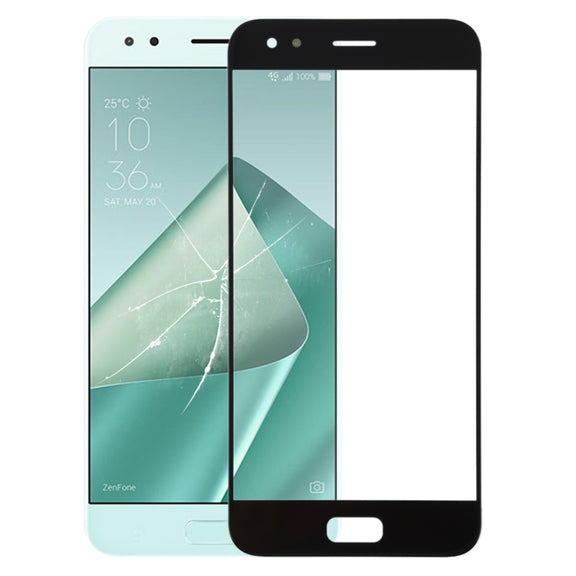 Front Screen Outer Glass Lens for Asus ZenFone 4 ZE554KL / Z01KD(Black)