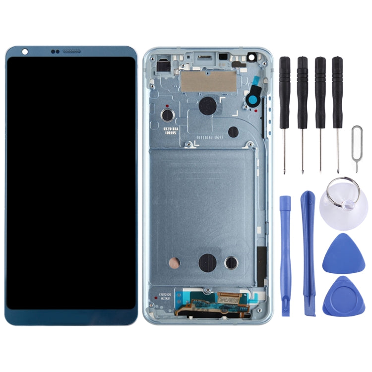 Original LCD Screen for for LG G6 / H870 / H870DS / H872 / LS993 / VS998 / US997 Digitizer Full Assembly with Frame(Blue)