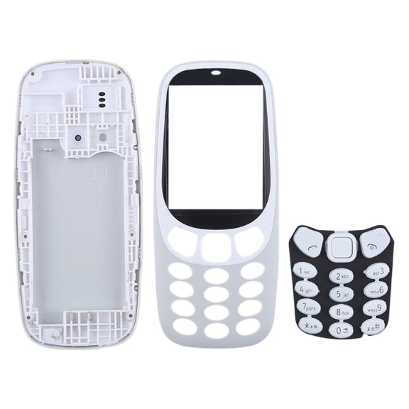 Full Assembly Housing Cover with Keyboard for Nokia 3310(Grey)