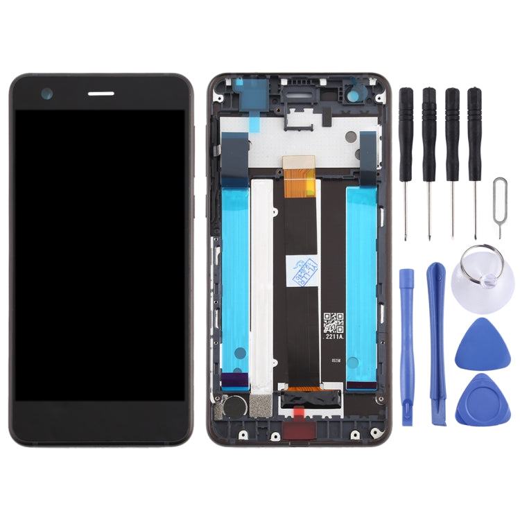 TFT LCD Screen for Nokia 2 N2 TA-1007 TA-1029 TA-1023 TA-1035 TA-1011 Digitizer Full Assembly with Frame & Side Keys (Black)