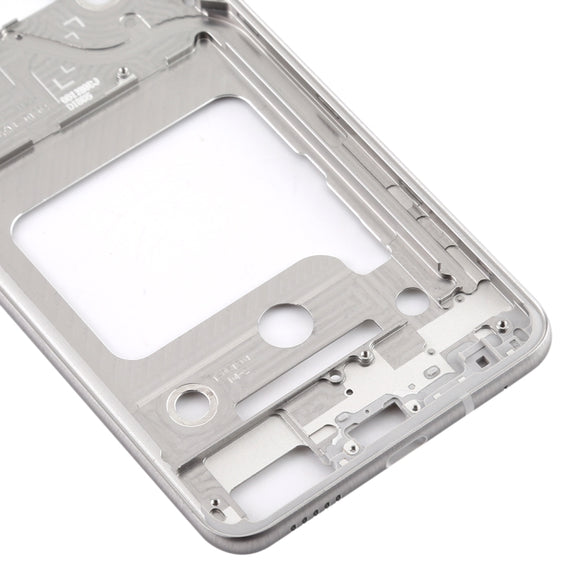 Front Housing LCD Frame Bezel Plate for LG V35 ThinQ (Silver)