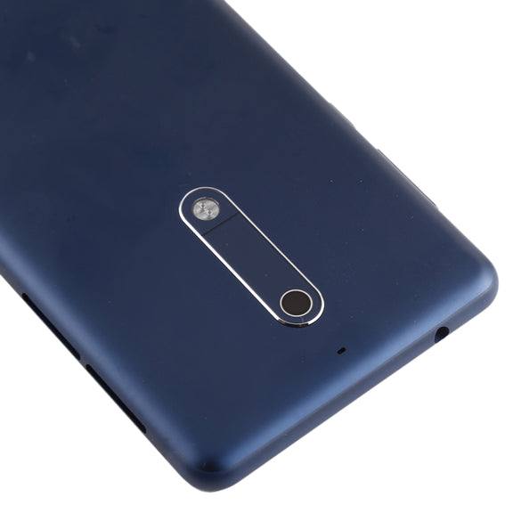 Battery Back Cover with Camera Lens & Side Keys for Nokia 5(Blue)