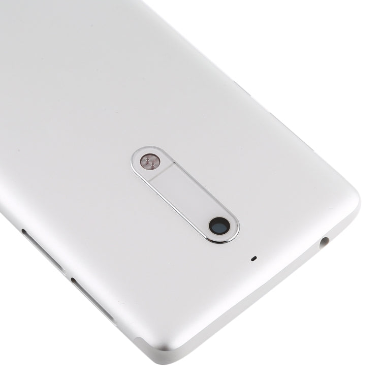 Battery Back Cover with Camera Lens & Side Keys for Nokia 5(White)