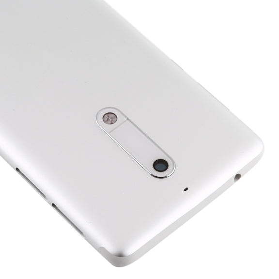 Battery Back Cover with Camera Lens & Side Keys for Nokia 5(White)