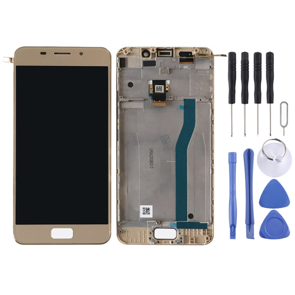 OEM LCD Screen for ASUS Zenfone 3S Max ZC521TL X00GD Digitizer Full Assembly with Frame���Gold)