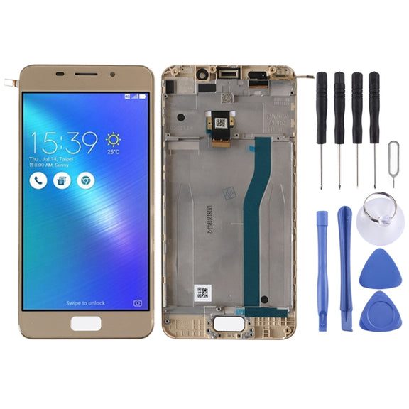 OEM LCD Screen for ASUS Zenfone 3S Max ZC521TL X00GD Digitizer Full Assembly with Frame���Gold)