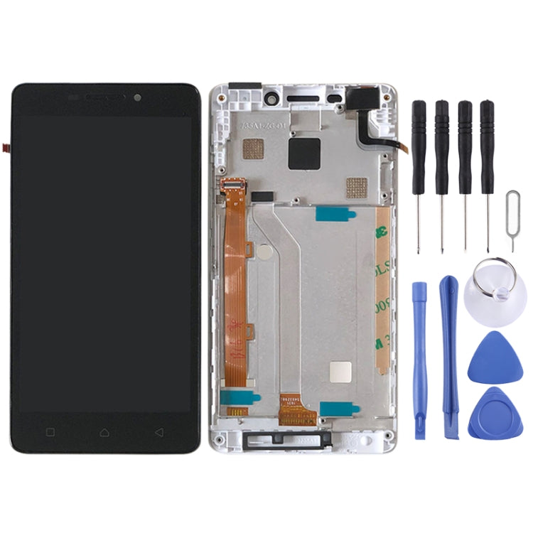OEM LCD Screen for Lenovo Vibe P1m P1ma40 P1mc50 Digitizer Full Assembly with Frame (White)