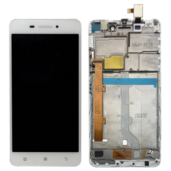 OEM LCD Screen for Lenovo S60 S60W S60T S60A Digitizer Full Assembly with Frame (White)