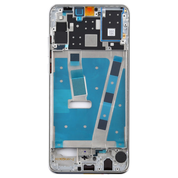 Middle Frame Bezel Plate with Side Keys for Huawei Nova 4e(White)