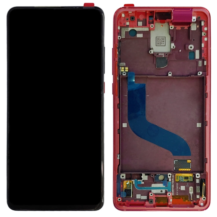 OLED LCD Screen for Xiaomi Redmi K20 / Redmi K20 Pro / 9T Pro Digitizer Full Assembly with Frame(Red)