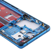 Original Middle Frame Bezel Plate with Side Keys for Huawei P40 Pro(Blue)