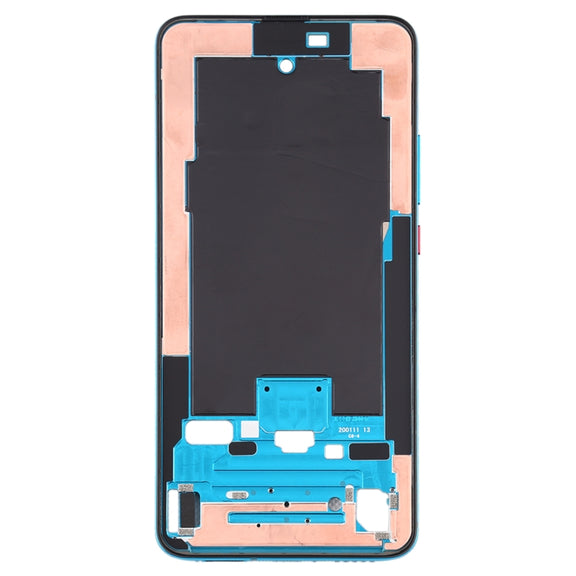 Front Housing LCD Frame Bezel Plate With Side Keys for Xiaomi Redmi K30 Pro (Blue)