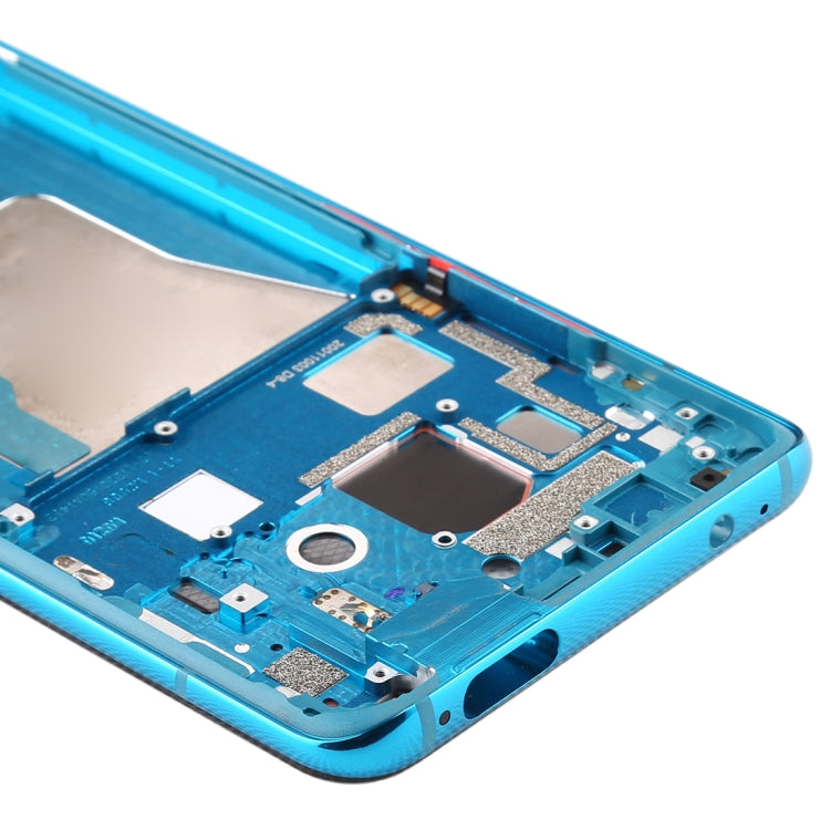 Front Housing LCD Frame Bezel Plate With Side Keys for Xiaomi Redmi K30 Pro (Blue)